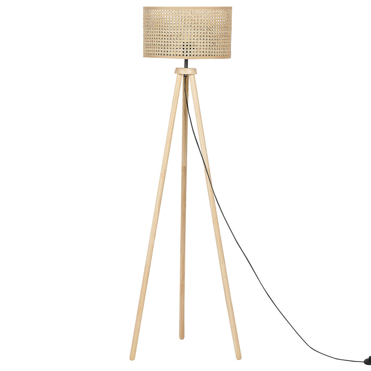 STEHLAMPE Penton 50/50/150 cm - Naturfarben, Holz (50/50/150cm) - Beliani