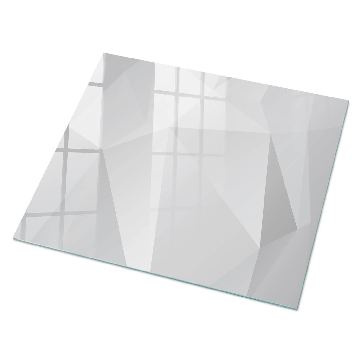 GLASPLATTE 80x60 cm – Subtile Geometrie - Grau, Glas (0.4/80/60cm) - ArtPrintCave