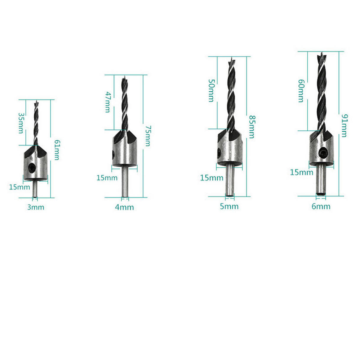 BIT-SATZ,3/4/5/6/7/8/10MM - Silberfarben, Metall (10/1/1cm) - LIBRATON