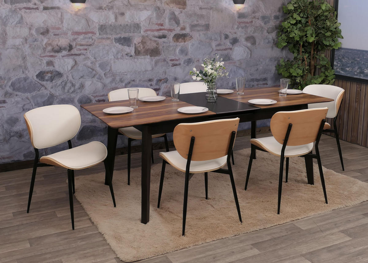 ESSZIMMERSTUHL Beige, Weiß - Beige/Weiß, Textil (50/80/51cm) - MCW