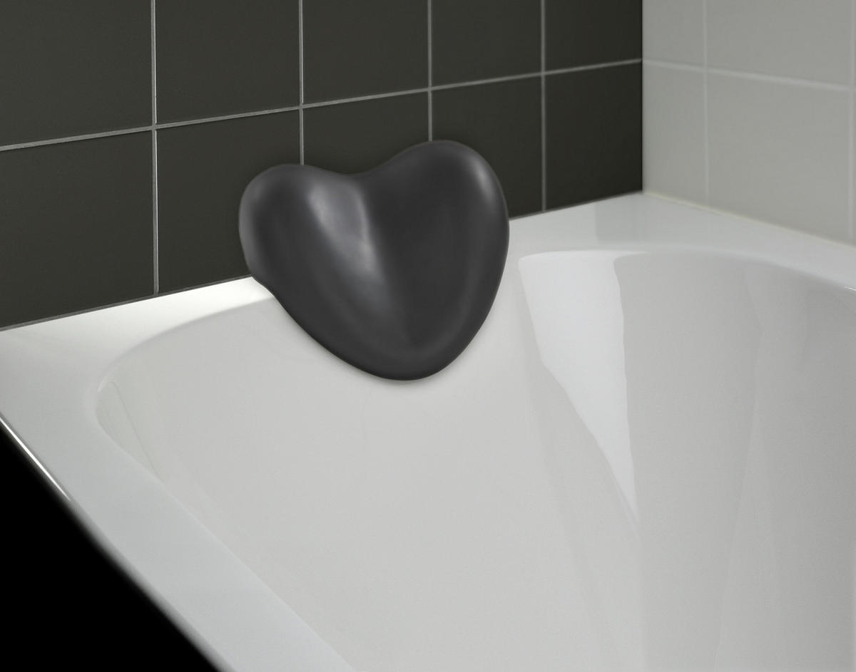 BADEWANNENKISSEN 11/25/20,5 cm - Schwarz, Kunststoff (25/11cm) - Wenko
