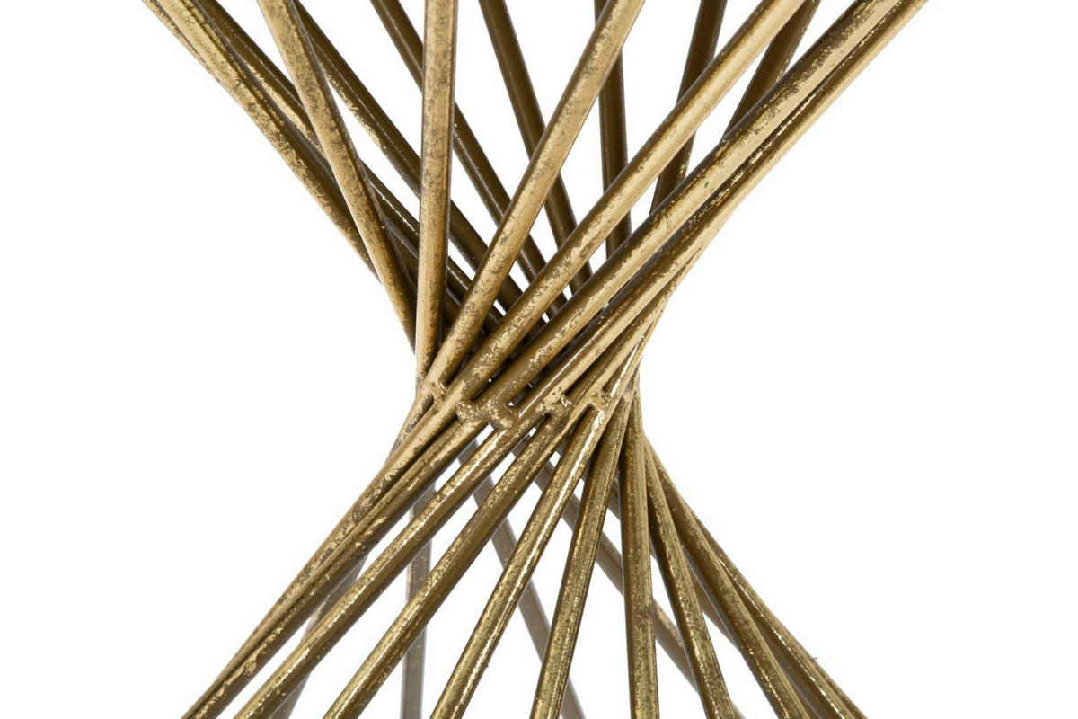 BEISTELLTISCH Small Hypnos, goldfarben, Eisen, MDF und Glas, 42 x 42 x 50 cm - Goldfarben, Glas/Holzwerkstoff (42/42/50cm) - Mauro Ferretti