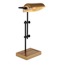 TISCHLEUCHTE Metall Gold Schwarz verstellbar - Goldfarben, Metall (26.5/18.2/50cm) - Globo Lighting