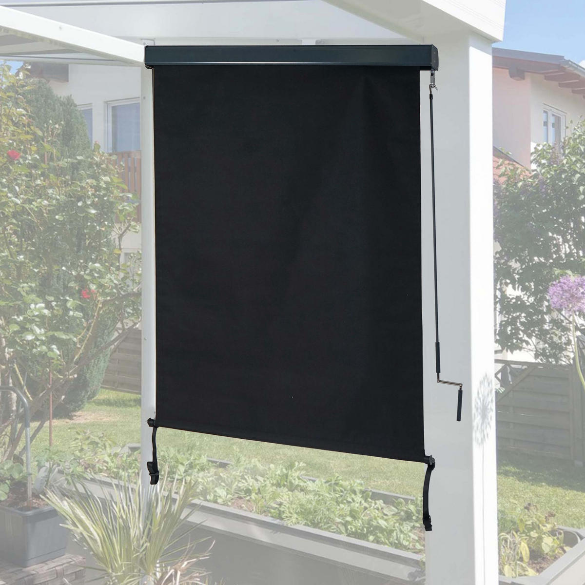 VERTIKALMARKISE Schwarz - Schwarz, Textil (100/250/8cm) - MCW