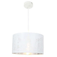 HÄNGELEUCHTE Metall Weiß Chrom rund - Weiß, Metall (38/38/120cm) - Globo Lighting