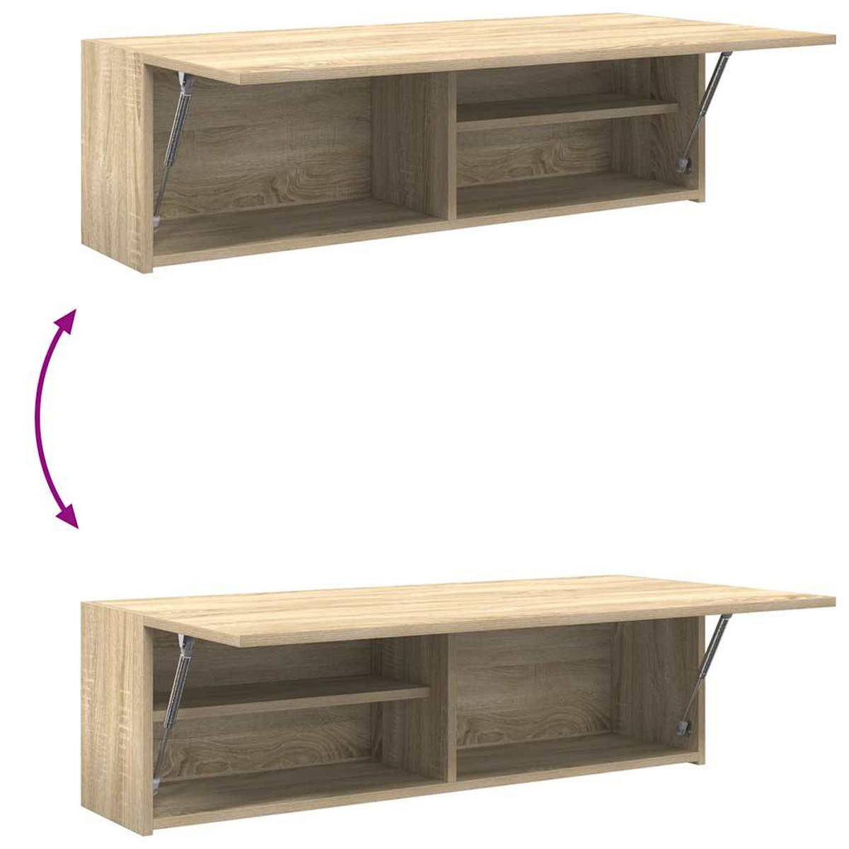 BAD-WANDSCHRANK Sonoma-Eiche 100/25/30 Cm Holzwerkstoff - Hellbraun, Holzwerkstoff (25/30/100cm) - vidaXL