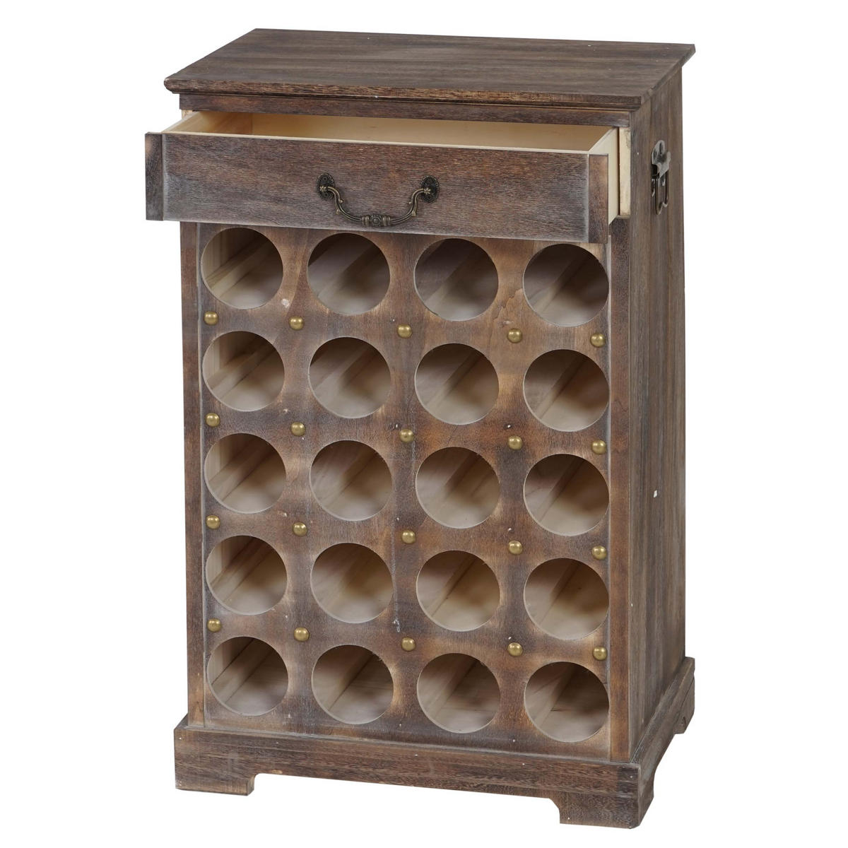 WEINREGAL Braun - Braun, Holz (48/76/31cm) - MCW