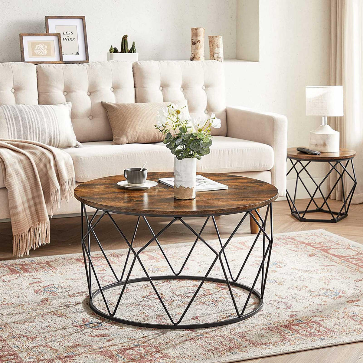 COUCHTISCH BEISTELLTISCH - Braun, Holzwerkstoff (80/80/45cm) - Hansiro