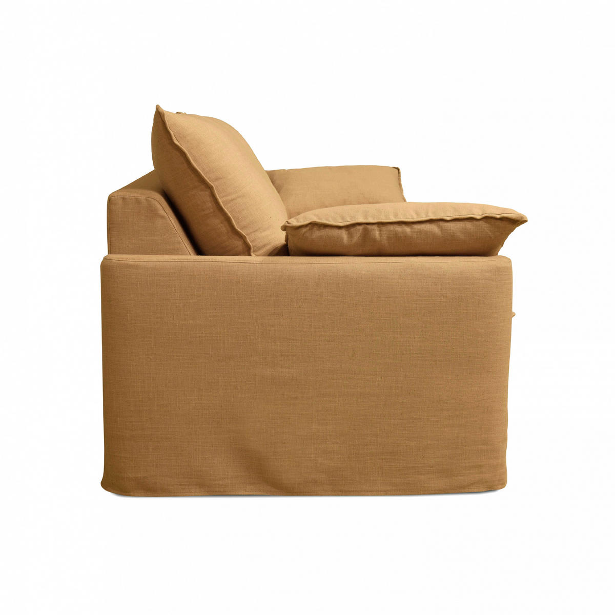 3-SITZER-SOFA, Stoff, Gelb - Gelb, Textil (97/88/205cm) - Oviala