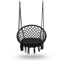 HÄNGESESSEL für den Garten BOHO Schaukel schwarz - Schwarz, Metall (80/39/63cm)