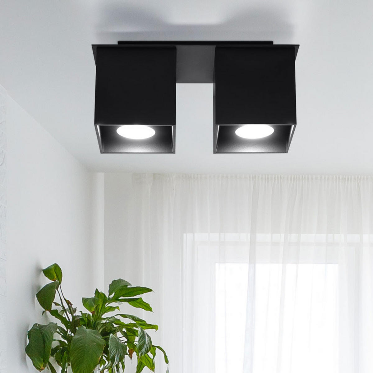 LED DECKENLEUCHTE Aluminium Schwarz - Schwarz, Metall (26/12/11cm)