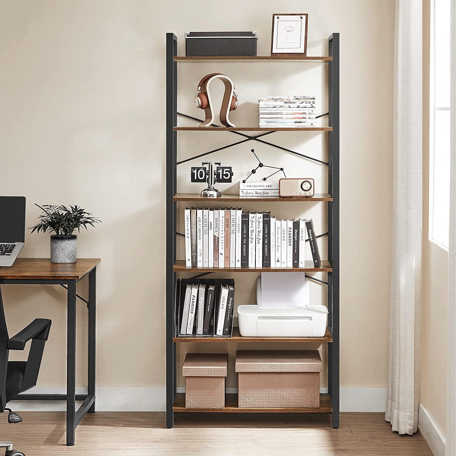 BÜCHERREGAL STANDREGAL - Braun, Holzwerkstoff (30/186/80cm) - Hansiro