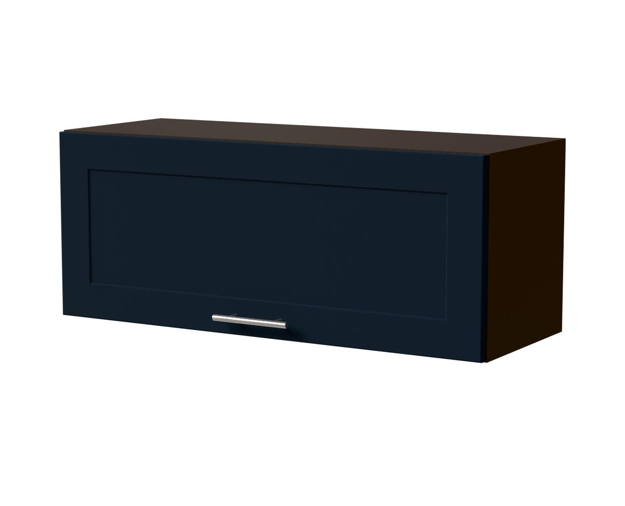 KLAPPHÄNGESCHRANK Oslo W4B/90 Lava / Indigo Matt 90 / 32,5 / 36cm - Blum Aventos - Dunkelgrau/Dunkelblau, Holz/Holzwerkstoff (90/36/32.5cm) - Feldmann-Wohnen