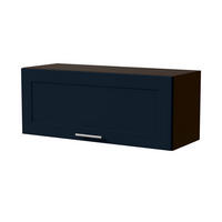 KLAPPHÄNGESCHRANK Oslo W4B/90 Lava / Indigo Matt 90 / 32,5 / 36cm - Blum Aventos - Dunkelgrau/Dunkelblau, Holz/Holzwerkstoff (90/36/32.5cm) - Feldmann-Wohnen