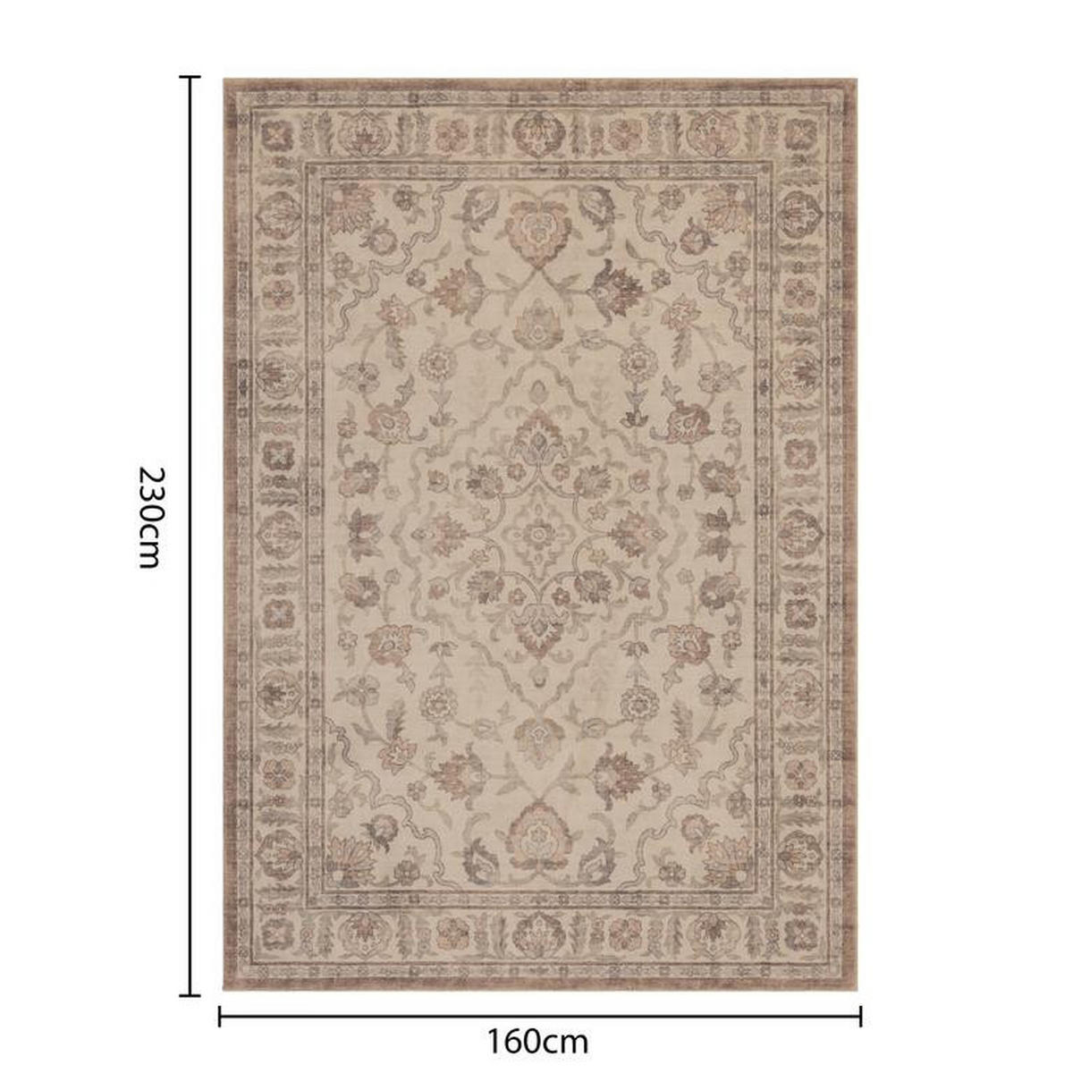 VINTAGE-TEPPICH Mastic Beige/Terra 200x290 cm - Multicolor, Textil (200/290cm) - Vercai Rugs