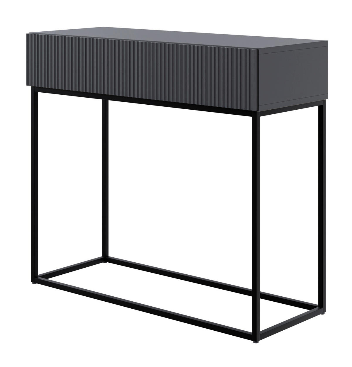 KONSOLENTISCH Veldio Schwarz mit schwarzen Beinen 90 cm - Schwarz, Holzwerkstoff/Metall (35.6/90/79cm) - Selsey