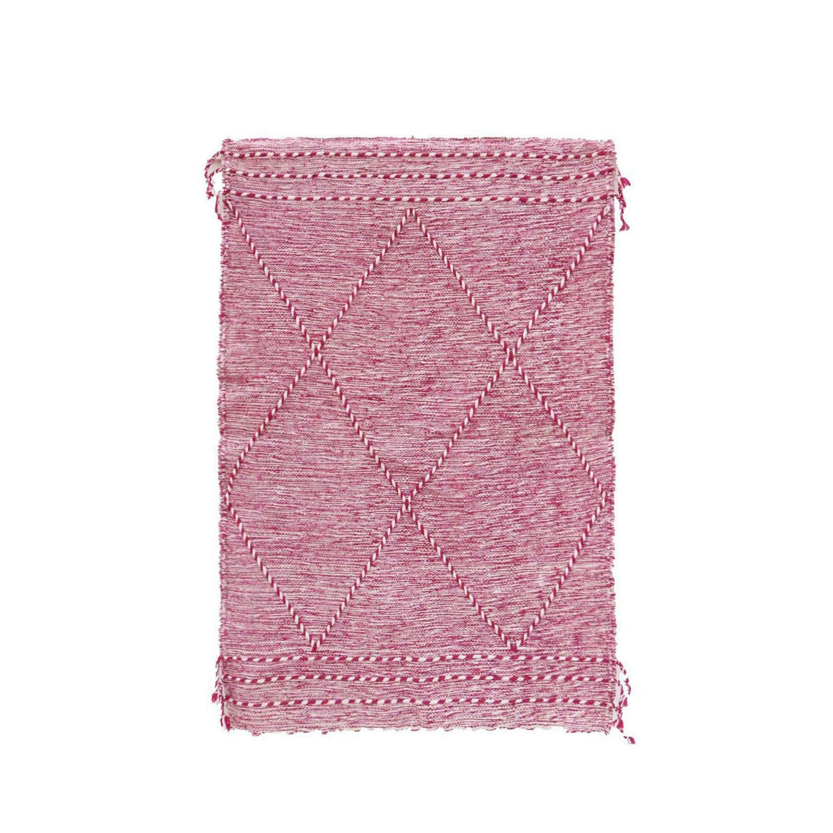 BERBERTEPPICH aus reiner Wolle 103x 159 cm - Pink, Naturmaterialien (103/159cm) - AFK Living