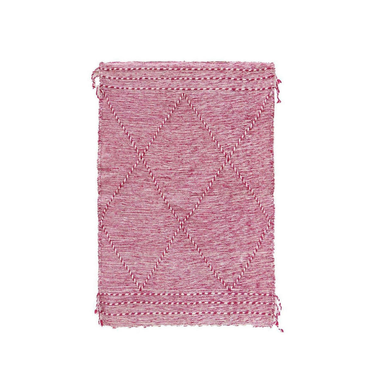 BERBERTEPPICH aus reiner Wolle 103x 159 cm - Pink, Naturmaterialien (103/159cm) - AFK Living