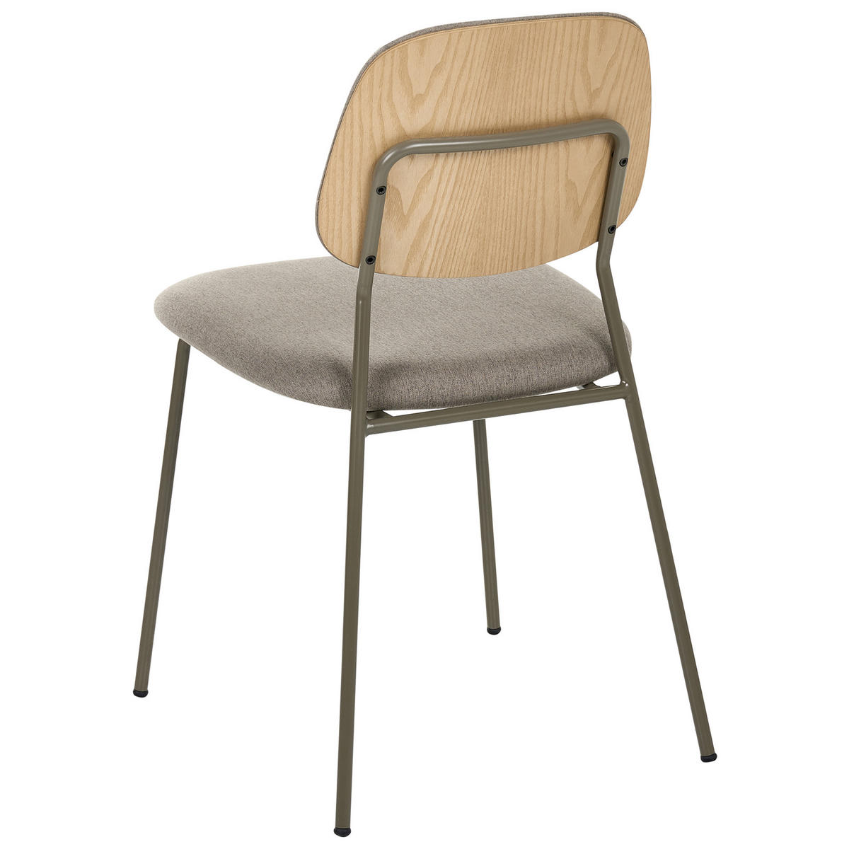 ESSZIMMERSTUHL 4er-Set Stoff Taupe Riley - Taupe, Textil (48/83/52cm) - Beliani