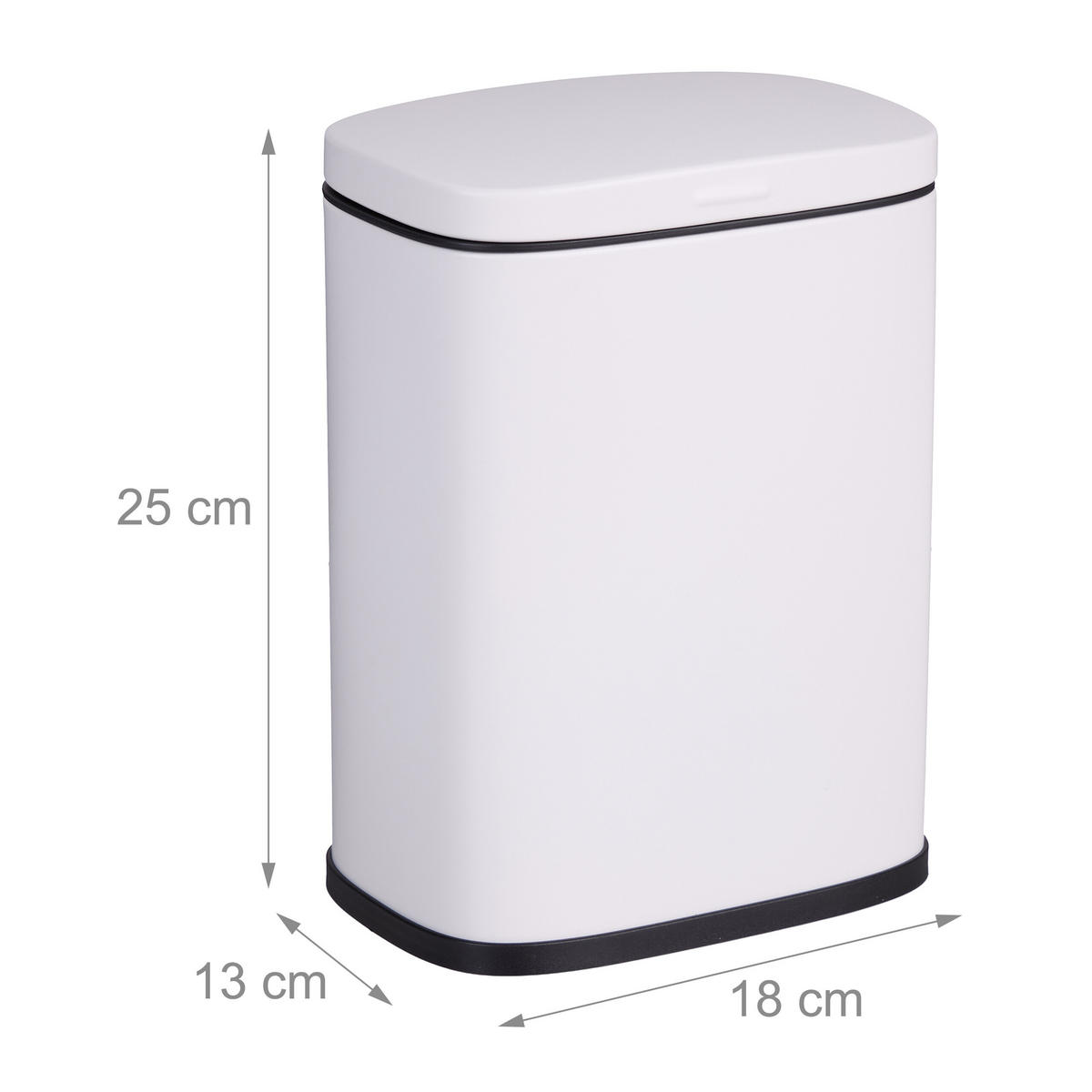 KOSMETIKEIMER - Weiß, Kunststoff/Metall (18/25/15cm) - Relaxdays