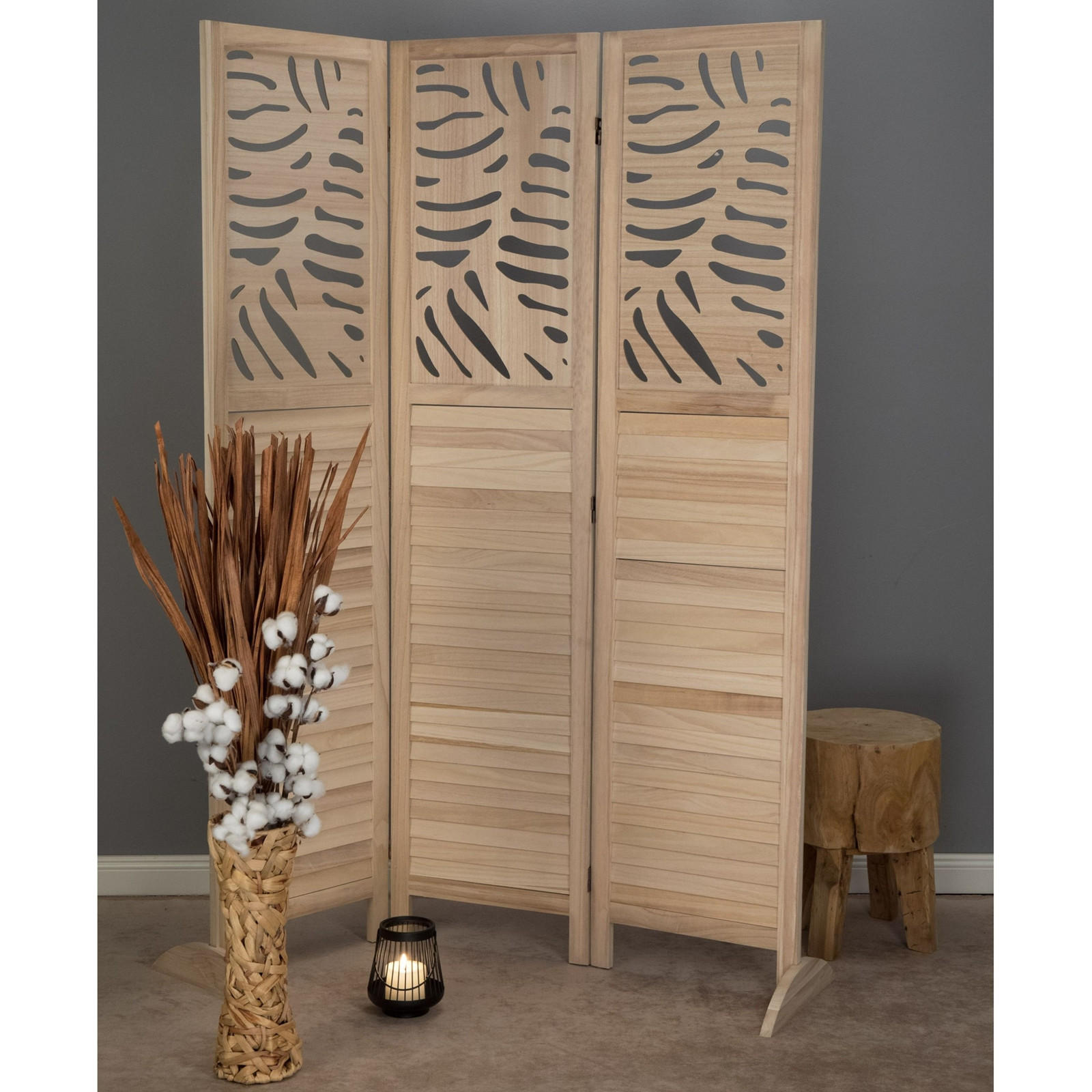 RAUMTEILER Palm Holz naturfarben - Naturfarben, Holz (120/170/2cm) - CREEDWOOD
