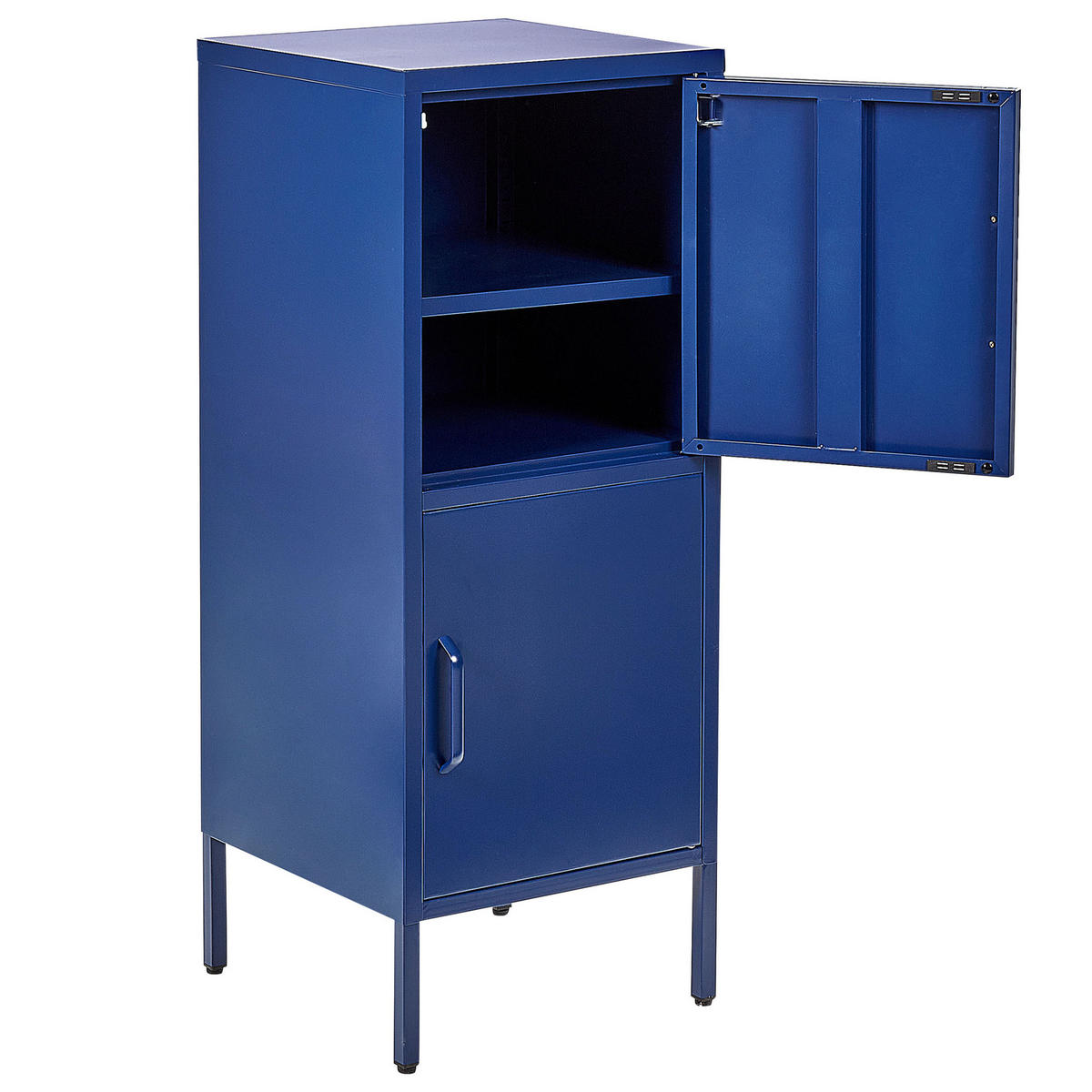 AKTENSCHRANK Marineblau 2 Türen Huron - Blau, Metall (40/102/40cm) - Beliani