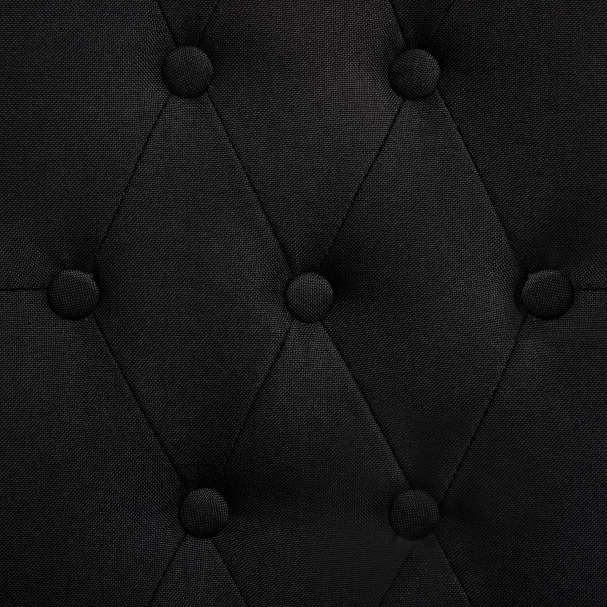 ESSZIMMERSTÜHLE Veda 2er-Set Schwarz Stoff Polsterstühle - Schwarz, Textil (42/95/57cm) - DELUKE