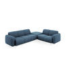 ECKSOFA rechts Molino aus Chenille-Stoff königsblau 6 Sitzplätze - Blau, Textil (250/315cm) - Micadoni