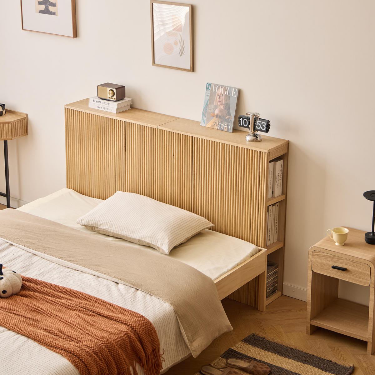 BETTKOPFTEIL Rechteckig 160 cm Holz - Braun, Holz (159/100/24cm) - Nordlys