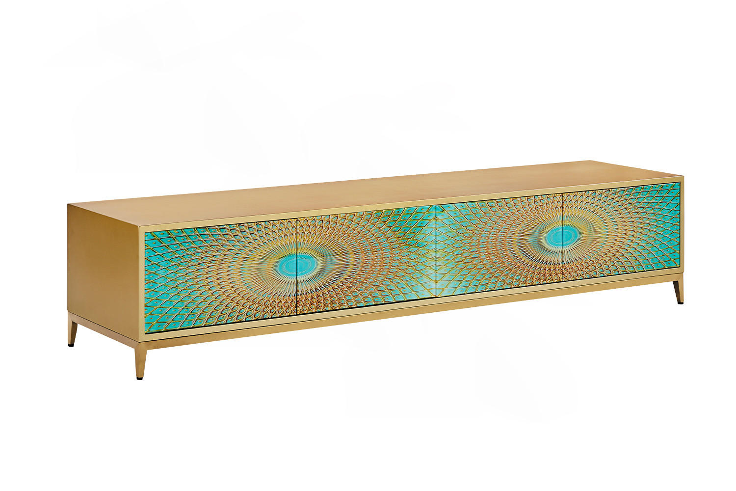 Kawola Lowboard Grün 200x42x40 cm