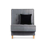 KLAPPSESSEL DOZER einem kleinen Bettkasten, Grau - Grau, Textil (80/94/93cm) - KONSIMO®