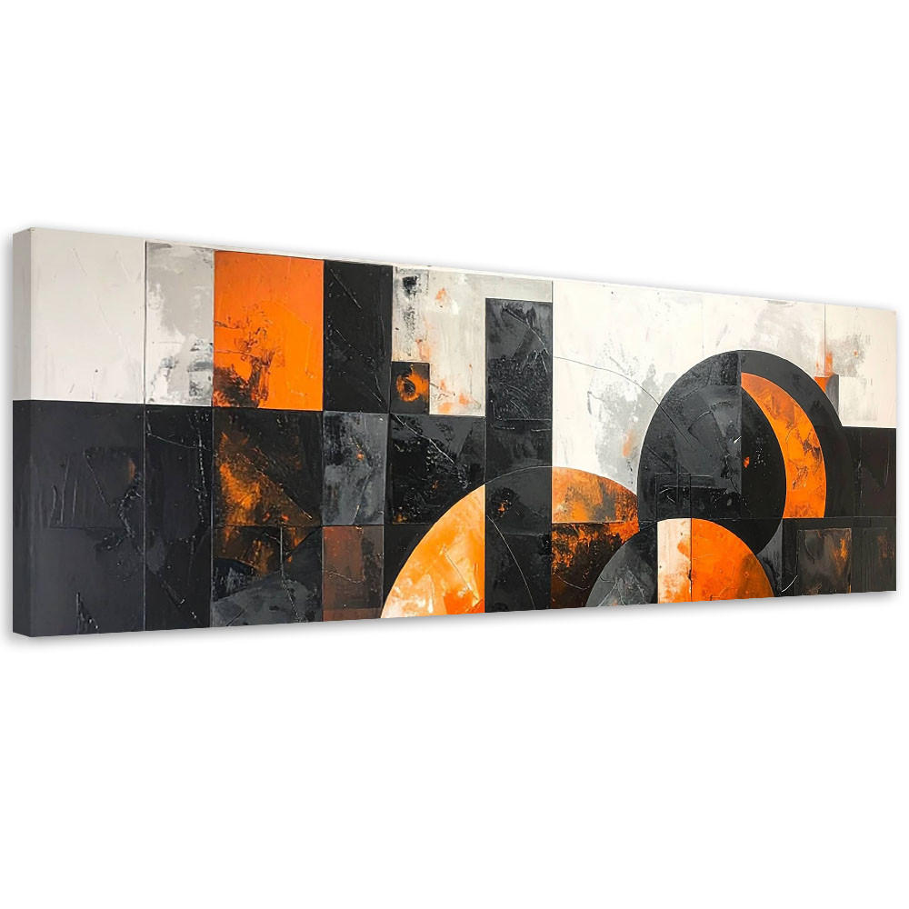 LEINWANDBILD 3D und geometrisch 150x50cm - Orange, Textil (150/50cm) - Feeby