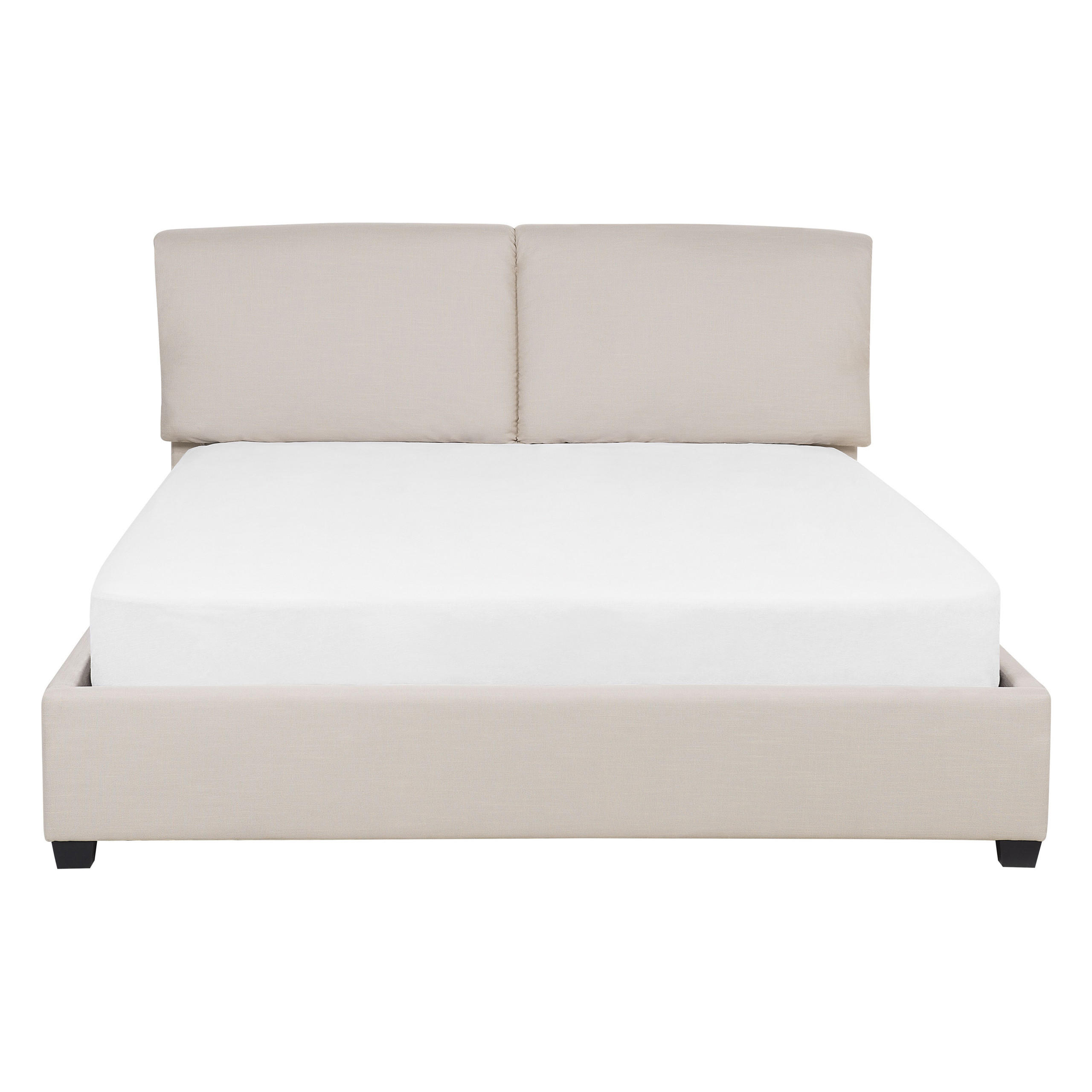 POLSTERBETT 140/200cm Helles Beige Belfort - Beige, Textil (140/200cm) - Beliani