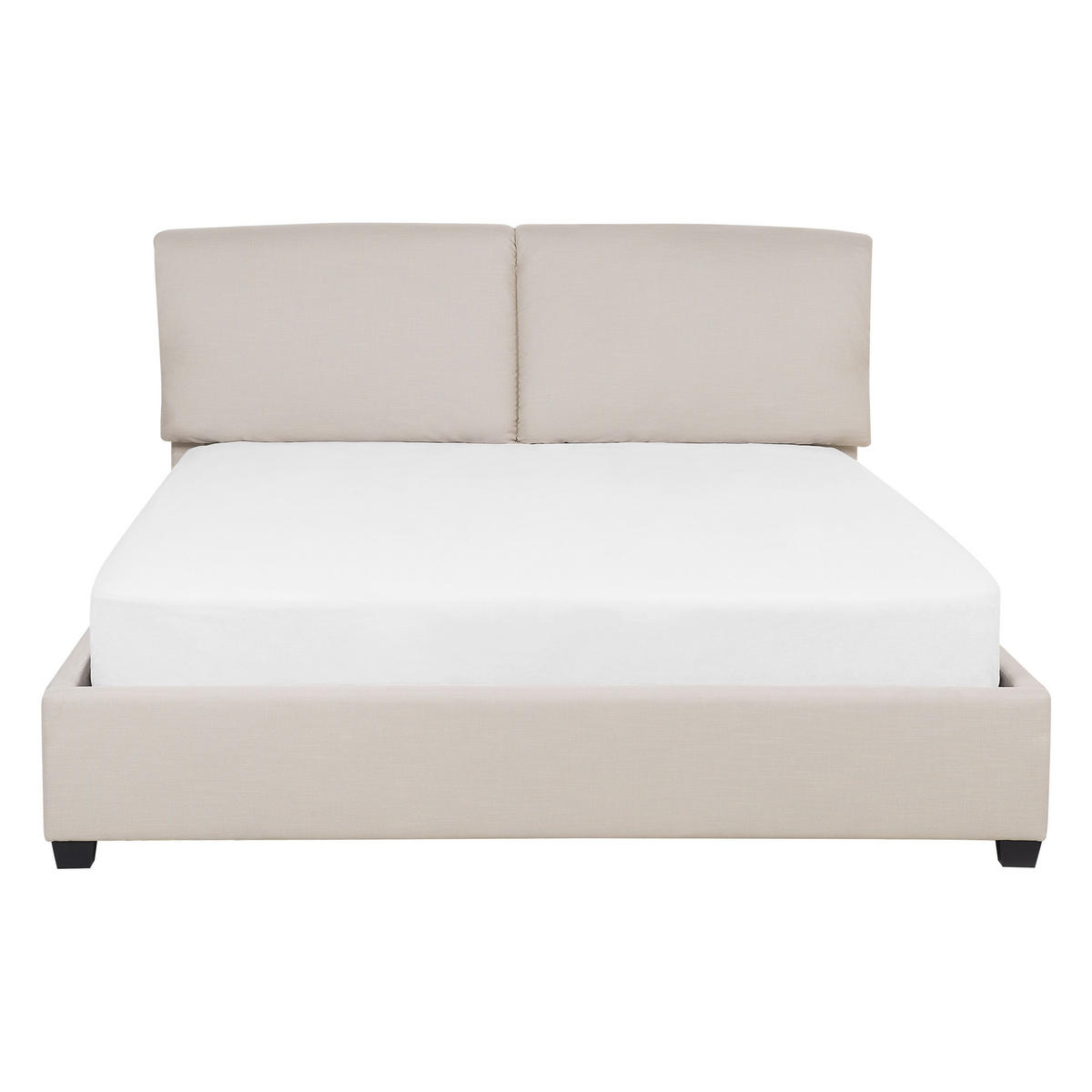 POLSTERBETT 140/200cm Helles Beige Belfort - Beige, Textil (140/200cm) - Beliani