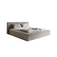 POLSTERBETT CORD ASTA Grau 140x200 - Grau, Holzwerkstoff (140/200cm) - Compleo24