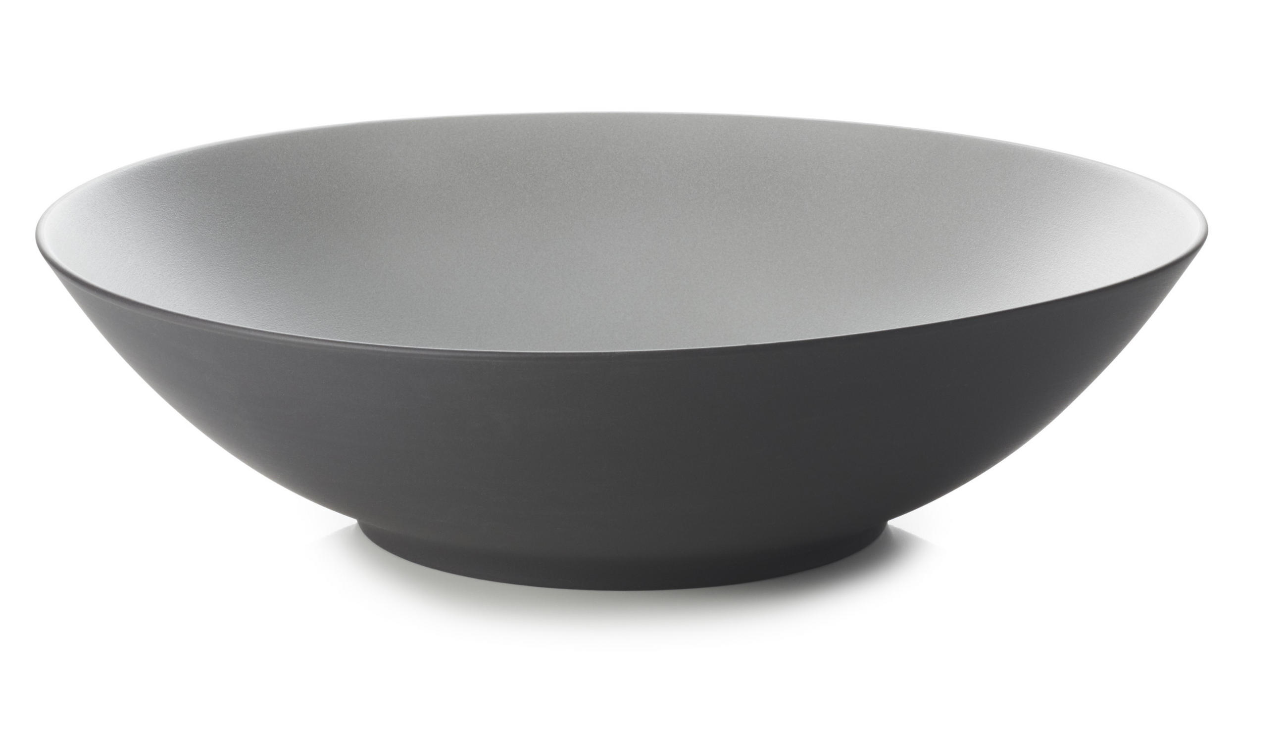 BUFFETSCHALE, EQUINOXE, GROSS 33,5 cm Pfeffer - Hellgrau, Keramik (33.5/9/33.5cm) - Revol Porcelaine France