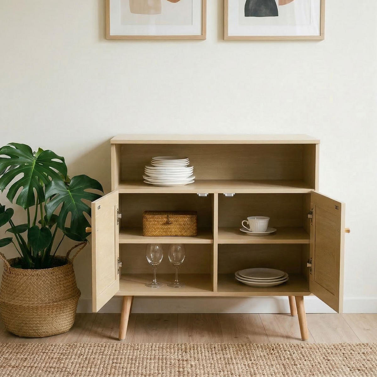 KOMMODE NORICA Eiche - Eichefarben, Holzwerkstoff (80/80/40cm) - IDIMEX