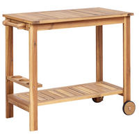 TEEWAGEN 47/83 cm Heller Holzfarbton Sassari Ii - Hellbraun, Holz (47/74/90cm) - Beliani