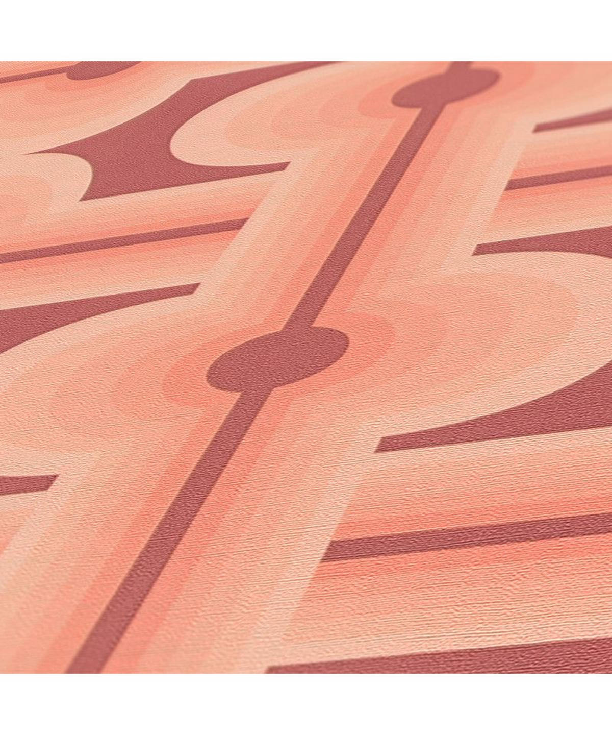 VLIESTAPETE Rot 53/850 cm - Orange, Textil (53/1cm) - KUNSTLOFT