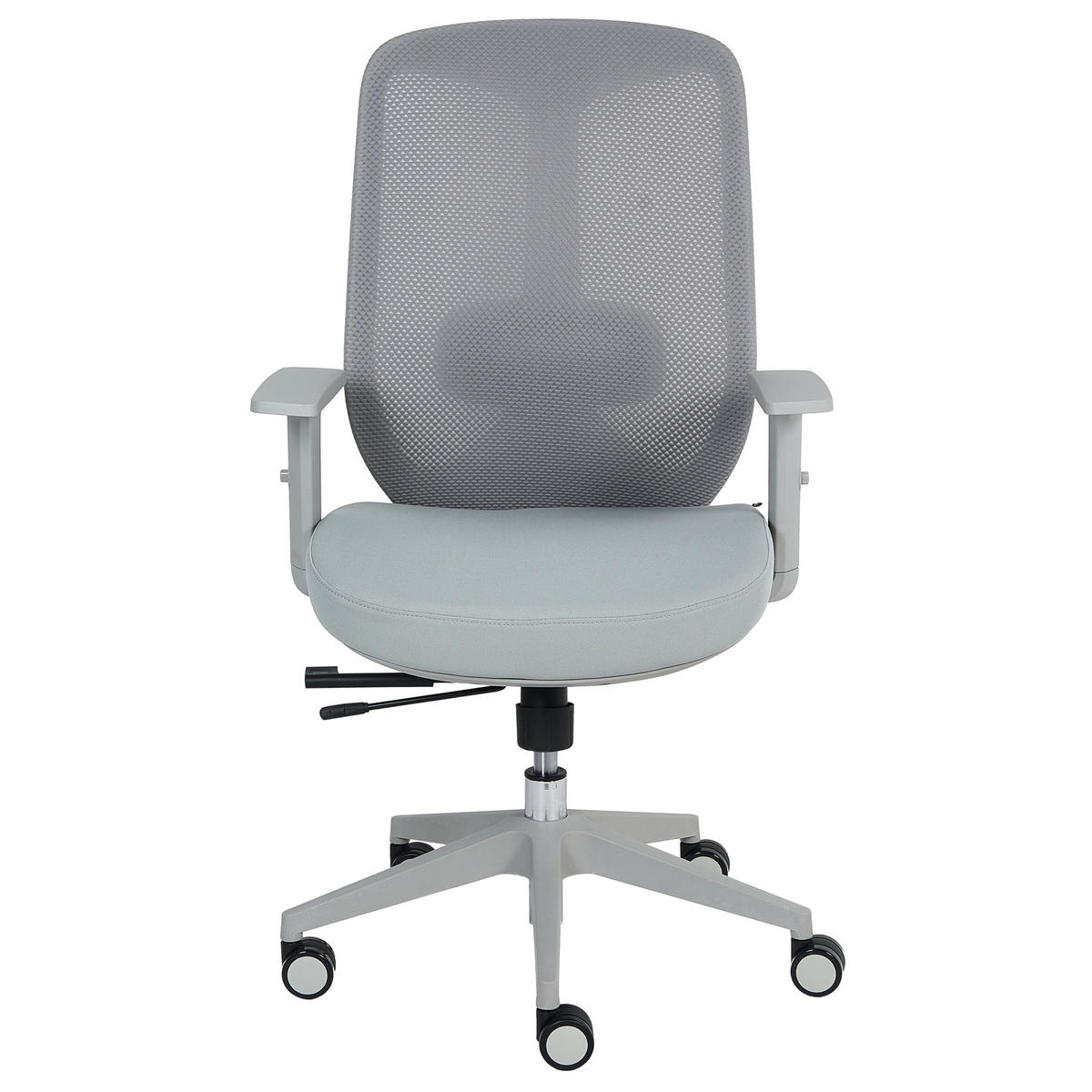 KANCELÁŘSKÁ ŽIDLE Látka Šedá Zelar - šedá/tmavě šedá, textil (64/115/60cm) - Beliani