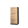 MIKROWELLENSCHRANK Fame-Line Goldkraft Eiche 60 cm - Honigeiche/Anthrazit, Holzwerkstoff (60/153.6/58.1cm) - Vicco