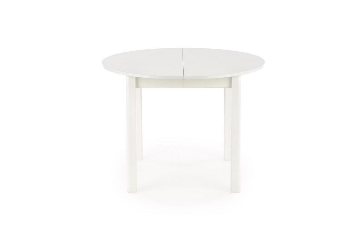 ESSTISCH rund Weiß ausziehbar - Weiß, Holzwerkstoff (102/102/76cm) - designimpex