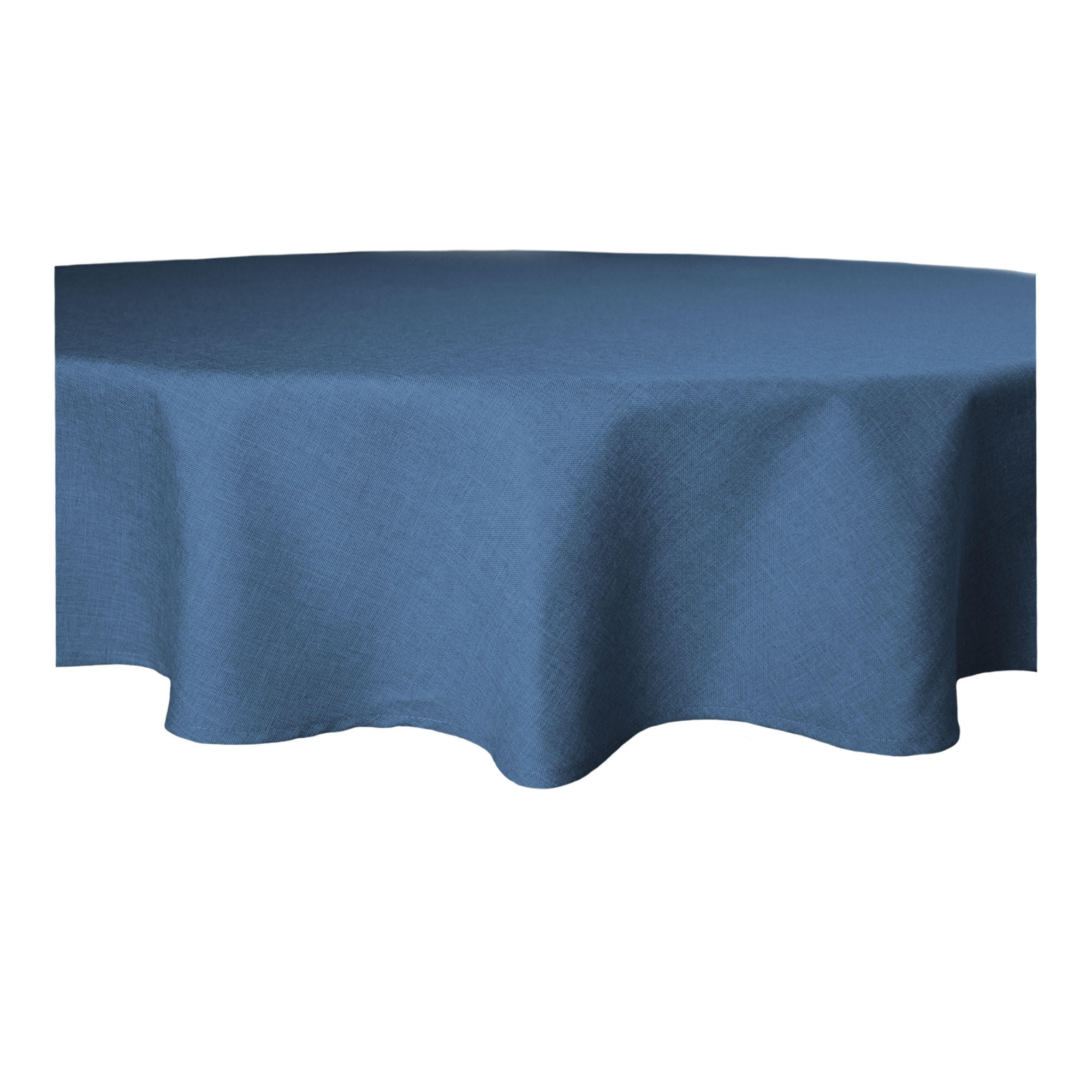 TISCHDECKE Leinenoptik 140 cm rund Blau - Blau, Textil (140cm) - TiborTex