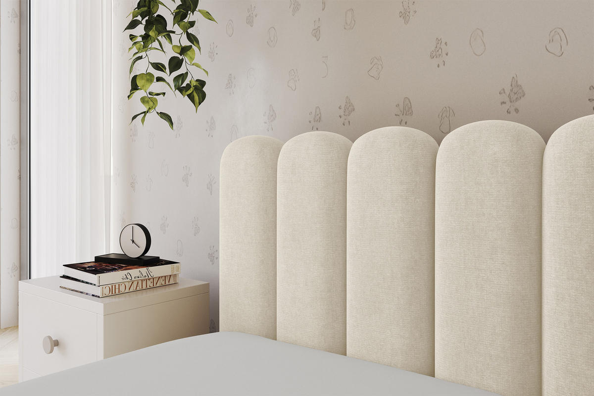 EINZELLBETT Jugendbett mit Bettkasten und Matratze H3/H4, Rechts - HUGY 100x200 Beige - Naturfarben, Holzwerkstoff/Textil (100/200cm) - ALTDECOR