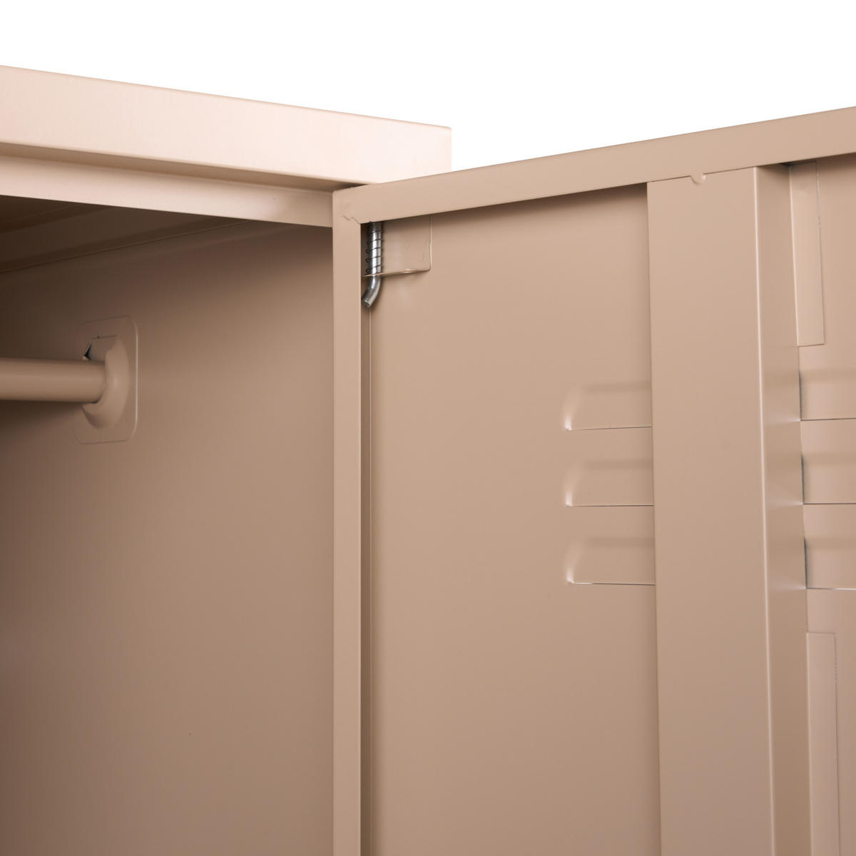 BÜROSCHRANK Metall Beige Frome - Beige, Metall (38/185/50cm) - Beliani