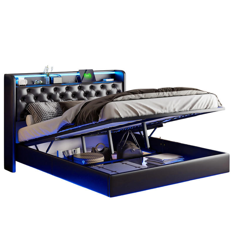 SHOPENTRA ČALOUNĚNÁ POSTEL 160x200 PU LED