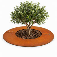 TRÄDRING rostbrun cortenstål 120 cm - Kopparfärgad, Metall (120/0.3/120cm) - Relaxdays