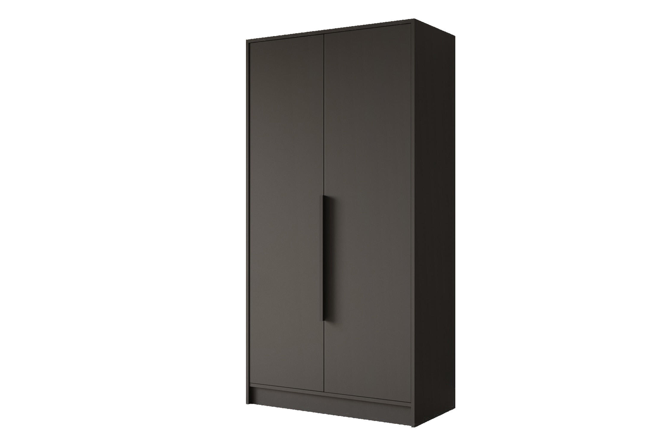 KLEIDERSCHRANK - PORTO - 102 - Schwarz - Schwarz, Holzwerkstoff (102/200/51cm) - ALTDECOR
