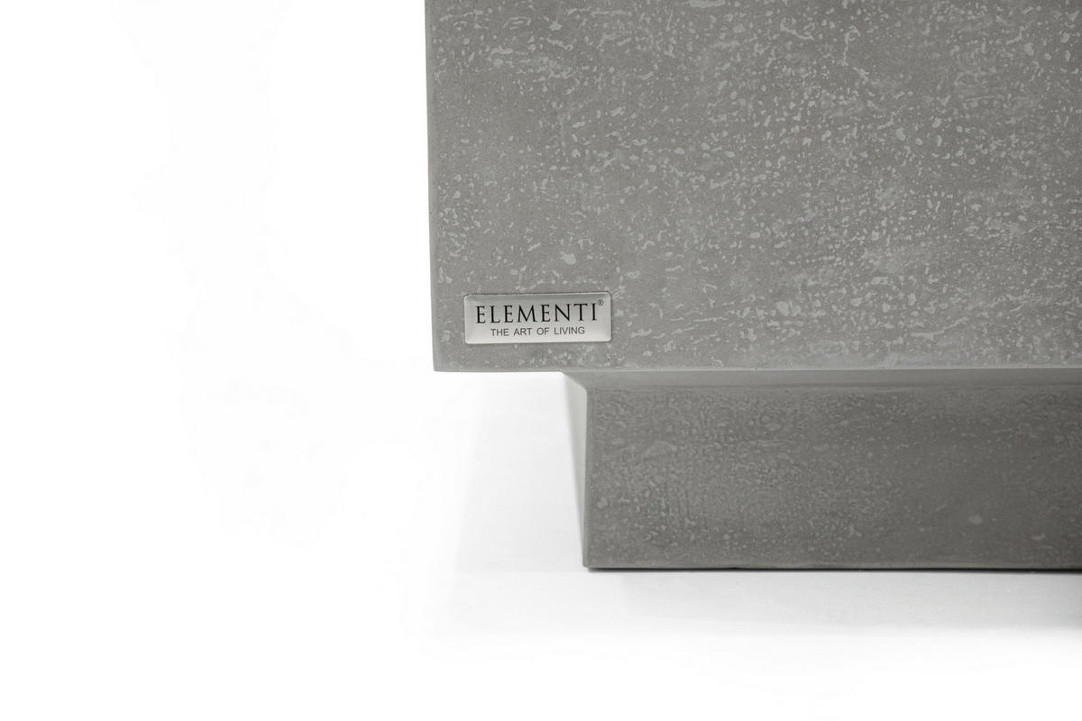 COUCHTISCH TEVERE aus GF-Beton Quadratisch, Wetterbeständig, 102x102x36 cm - Grau, Naturmaterialien (102/102/36cm) - Elementi