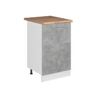 SPODNÍ SKŘÍŇKA KUCHYŇSKÉ LINKY R-Line, Beton/Bílá, 50 cm pracovná doska Dub Goldkraft - bílá/šedá, kompozitní dřevo (50/81.6/60cm) - Vicco